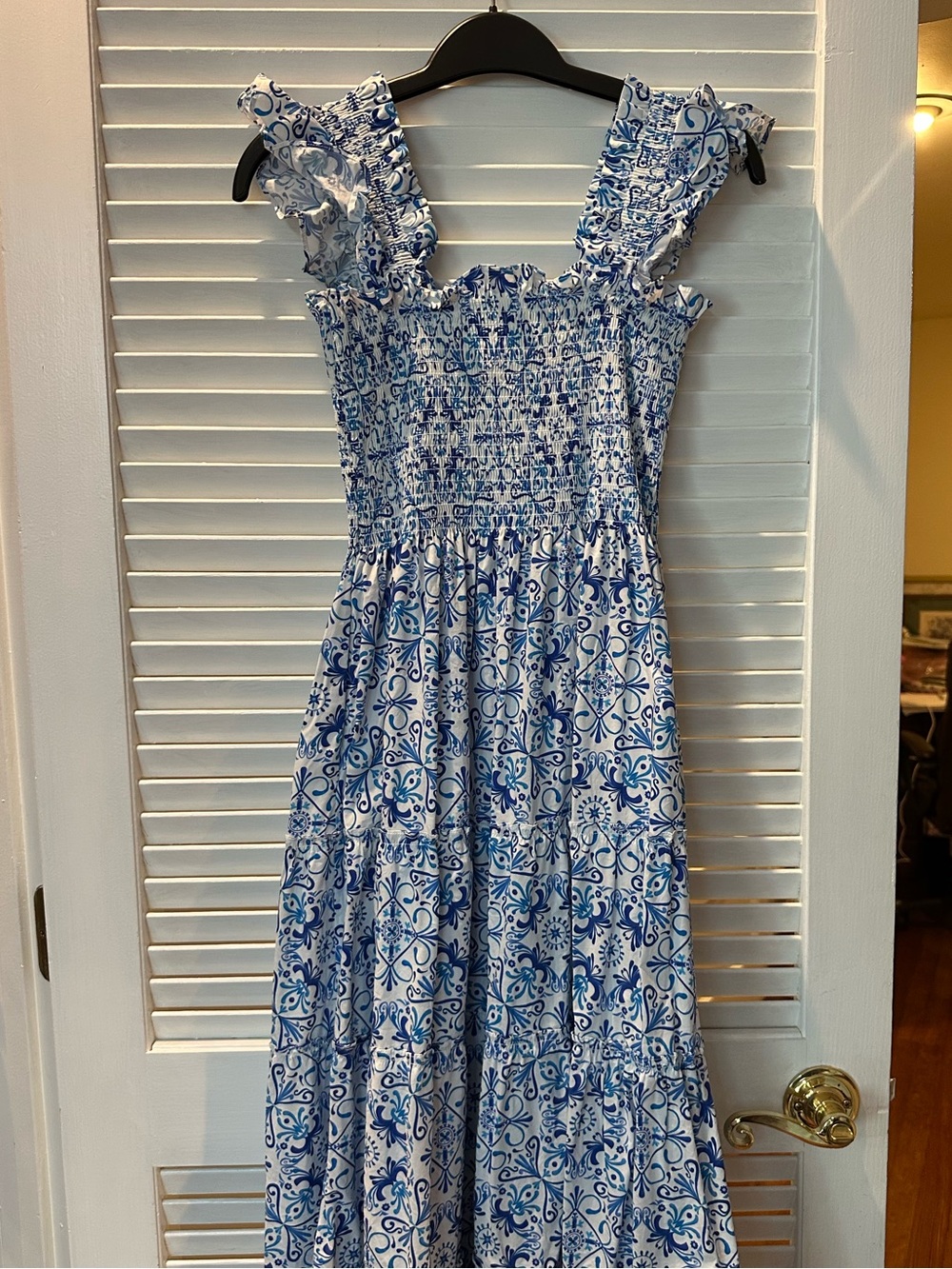 Hill House Home Ellie Nap Dress in Blue Mosaic - Picture 4 of 7